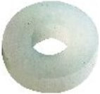 GPE Unterlegscheibe flach aus Nylon in Weiß, Durchmesser: 16 mm, Breite: 16 mm, Höhe: 3 mm - Bild 1