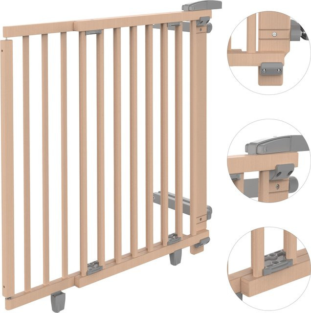 Geuther Treppenschutzgitter Oris aus Buchenholz für Öffnungen von 95 cm bis 135 cm - Bild 1