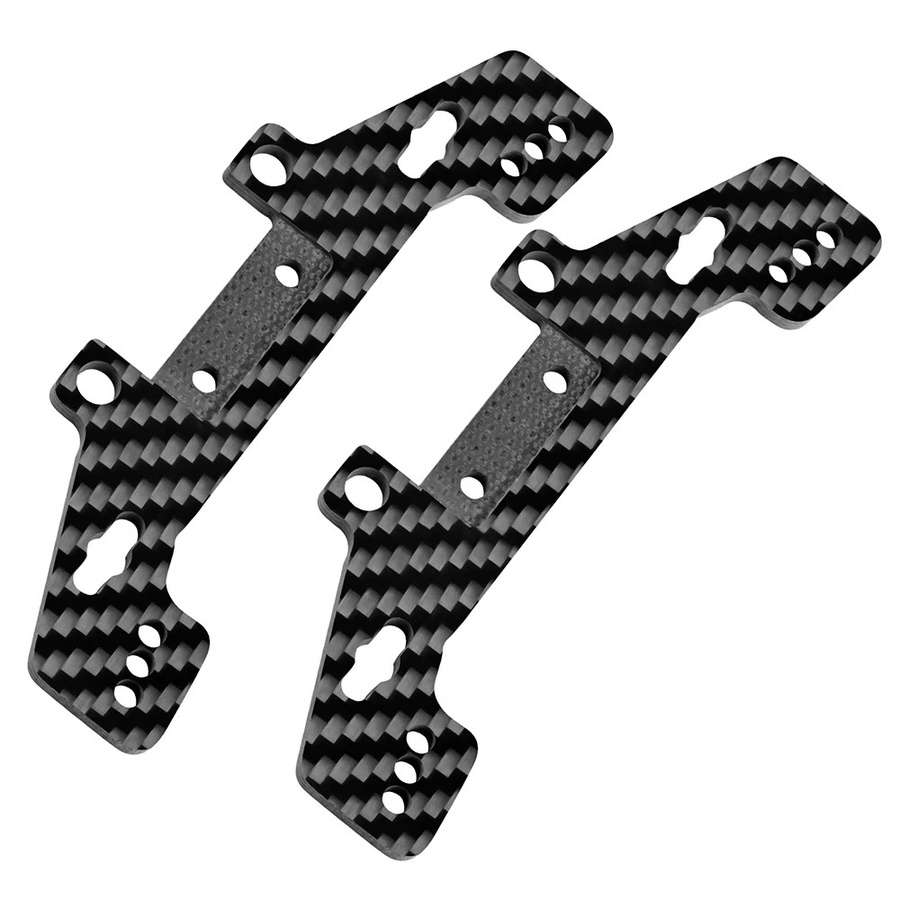 YEAHRUN Shock Towers Halterung Vorne und Hinten, Carbon Fiber, Tamiya TT02 1/10 RC Drift Auto Zubehör - Bild 4