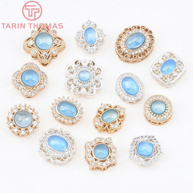 TARIN THOMAS Armband, 18K Gold Farbe, Messing, Zirkon, Perlen - Bild 1