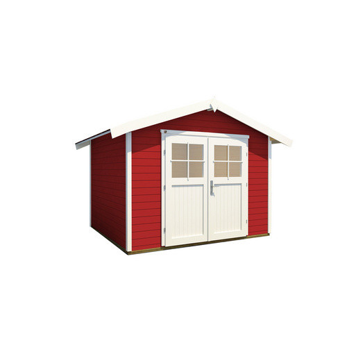 Weka Gartenhaus Casa Gr. 1,5 in Rot mit Satteldach, B/H/T: 380 x 249 x 235 cm - Bild 4