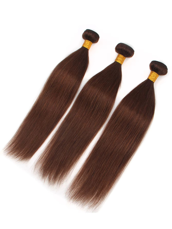 Brasilianisches Remy Echthaar, Haarwebart Bundles, hellbraun - Bild 2