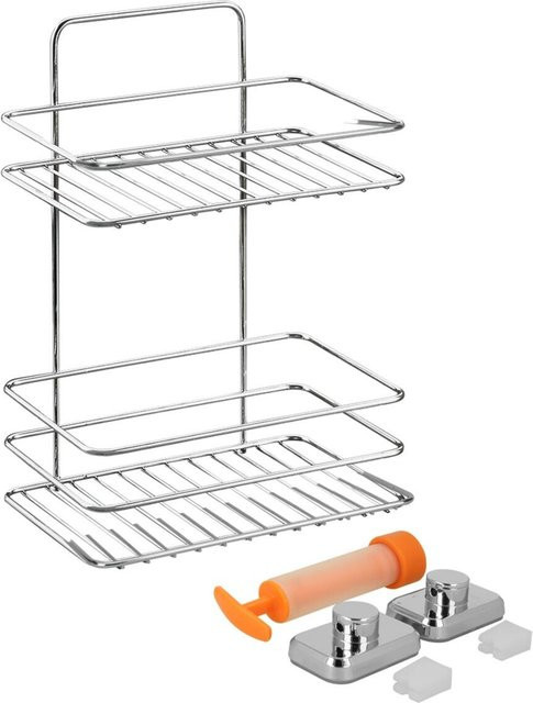 Badregal aus Metall von Metaltex in Silber - Bild 1