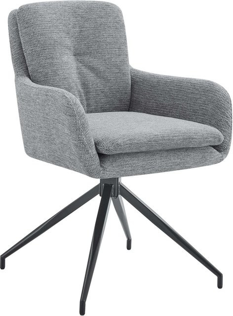 DELUKE Esszimmerstuhl NAVER in Grau mit Stoffbezug, B/T/H: 58 x 63 x 85 cm - Bild 1