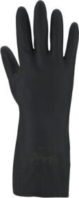 Asatex Chemiehandschuh aus Latex in Schwarz, Größe 8, nach EN 388 und EN 374 Kat.III - Bild 1