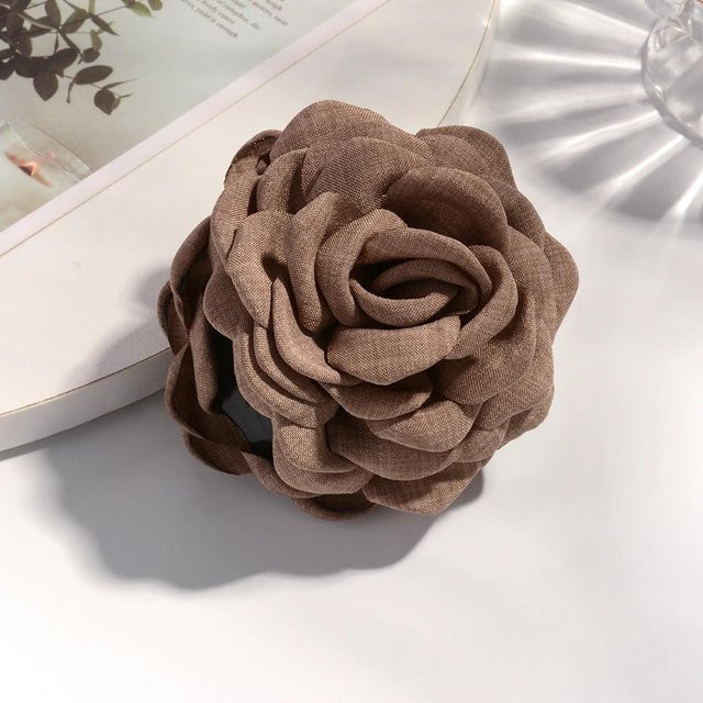 Haarklammern Rosenblüte, Baumwollstoff, Damen - Bild 1