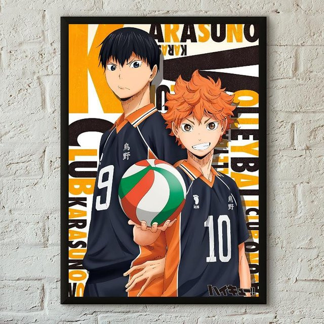 Haikyuu Anime Volleyball Poster als Segeltuch-Kunstdruck für dein Zuhause, B/H: 70 x 100 cm, Multicolor, ohne Rahmen - Bild 1