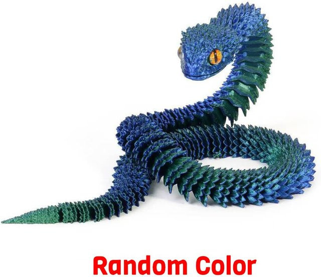3D Gedruckte Schlange, Bewegliches Gelenk Fidget Spielzeug Figur, ab 14 Jahren - Bild 1