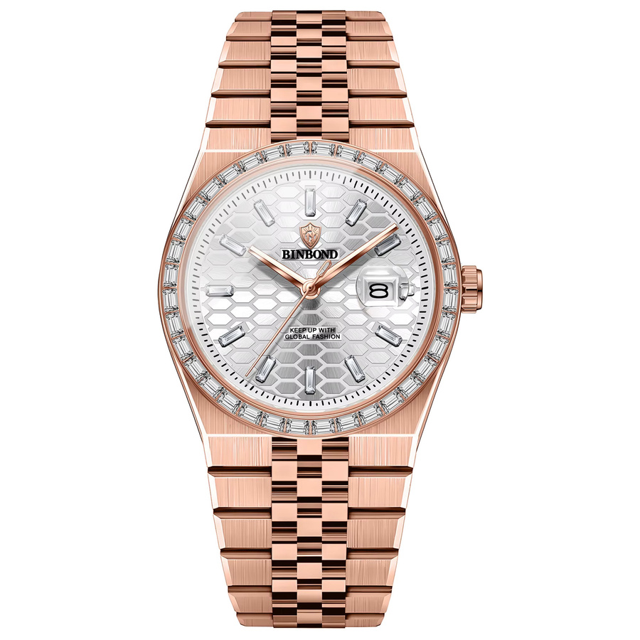 BINBOND Armbanduhr Quarz, Edelstahl, Datum, Herren - Bild 7