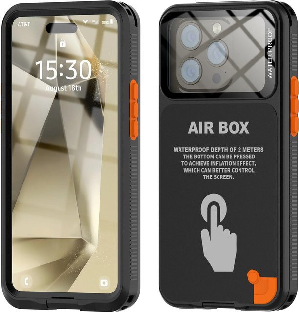 Stoßfeste IP68 wasserdichte Handyhülle für iPhone 12 ProMax von Bai Fen Bai-Digital 3C in Transparent oder Schwarz - Bild 1