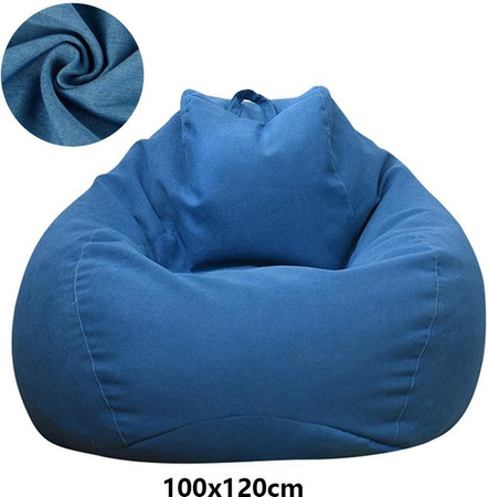 Yiran bag Sitzsackbezug für Erwachsene, blauer Tatami-Sitzsackbezug aus Baumwoll-Polyester-Mischgewebe, ohne Füllung
