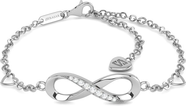 SERASAR Armband Unendlichkeitszeichen, 925 Silber, Zirkonia, Damen - Bild 1