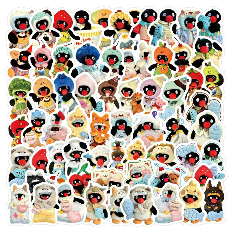 105-teiliges Pinguin-Graffiti-Aufkleber-Set in Multicolour zur Dekoration von Kühlschrank, Skateboard und Wasserbecher von AufnahmeYourLife Store - Bild 2