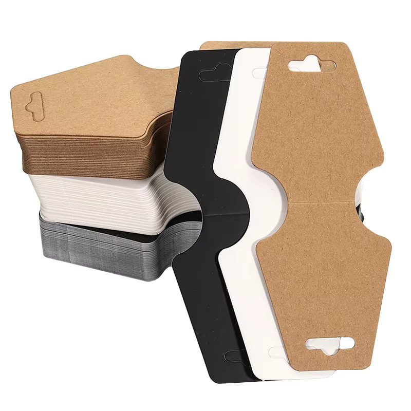 ZYF Schmuck Display Karten Set aus Papier, 100 Stück Klappkarten in Weiß für Halsketten und Armbänder - Bild 2