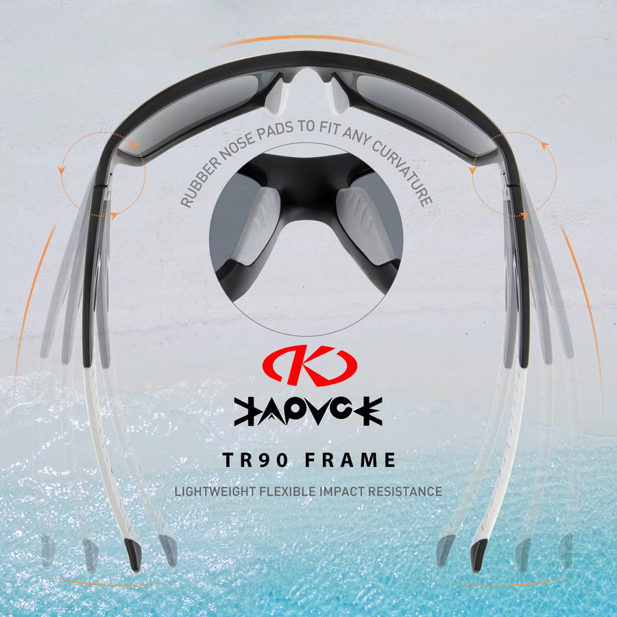 KAPVOE Sportsonnenbrille, Vollrand, Kunststoff, black - Bild 5