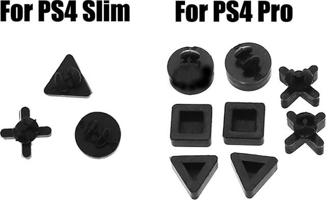 JETTING Silikon Gummifüße als Bodenpolster-Abdeckkappen für PS4 und PS4 Pro, Schwarz - Bild 1