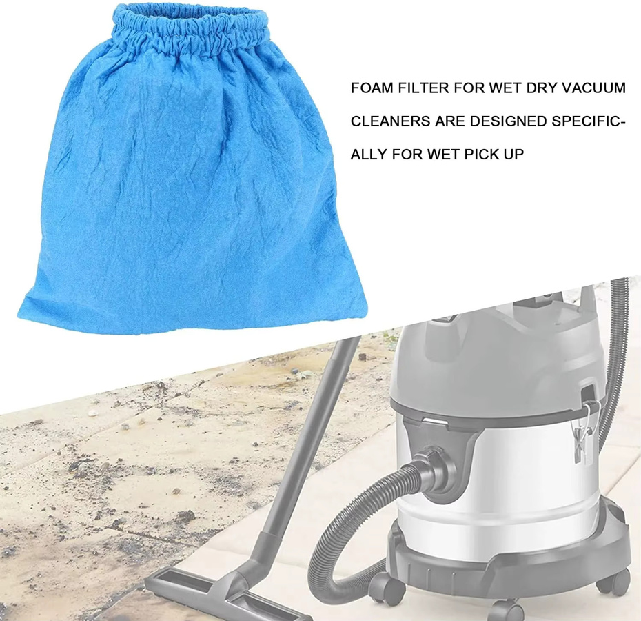Karcher Textilfilterbeutel für Nass- und Trockenschaumfilter, Farbe: Blau, passend für MV1 WD1 WD2 WD3 Staubsauger - Bild 4