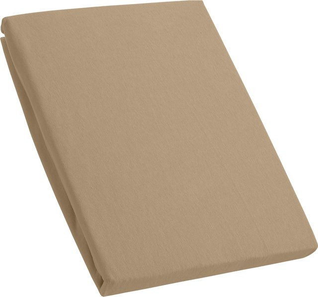 Kinzler Premium Spannbetttuch aus Jersey, Farbe: Tabak/Braun/Beige, B/T: 90 x 200 cm - Bild 1