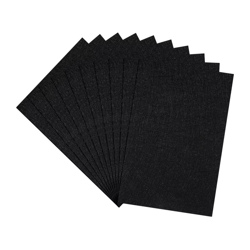 10 Stück Filzstoff-Blätter Set in Schwarz zum Nähen und für DIY-Bastelarbeiten - Bild 3