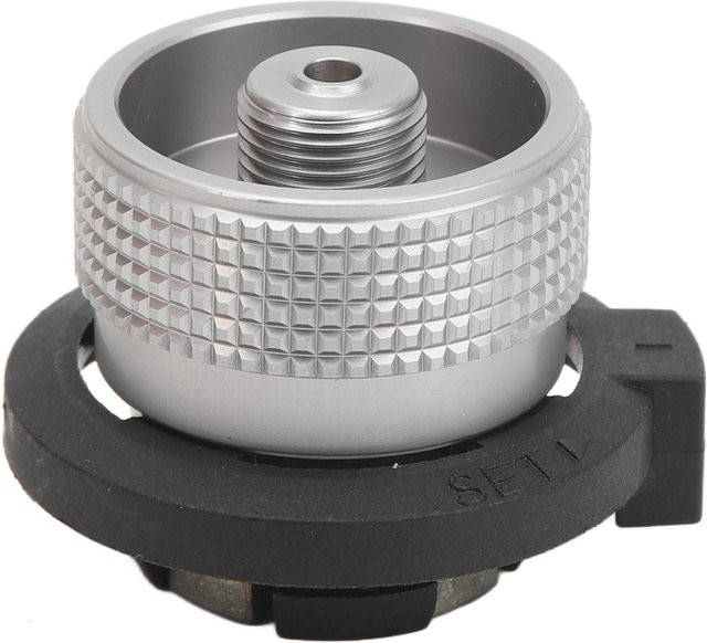 Fishine Butangasherd-Adapter IPB Schraubtyp für Butan-Gaskartuschen aus Aluminiumlegierung in Silber - Bild 1