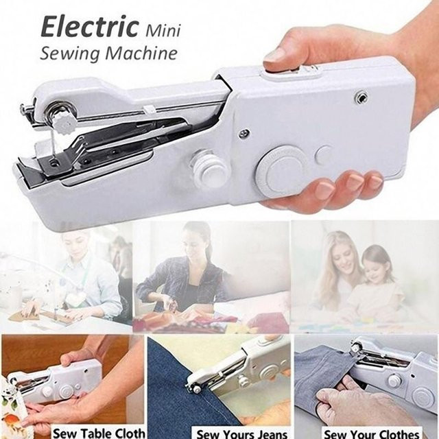 SZwatch Mini Handheld tragbare elektrische Nähmaschine in Weiß - Bild 1