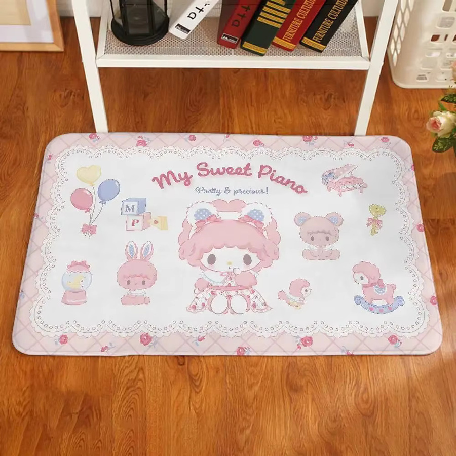 52TOYS Kawaii Fußmatte My S-Sweet P-Piano mit Kinder-Motiv, rutschfest, rechteckig, ideal für das Wohnzimmer - Bild 2