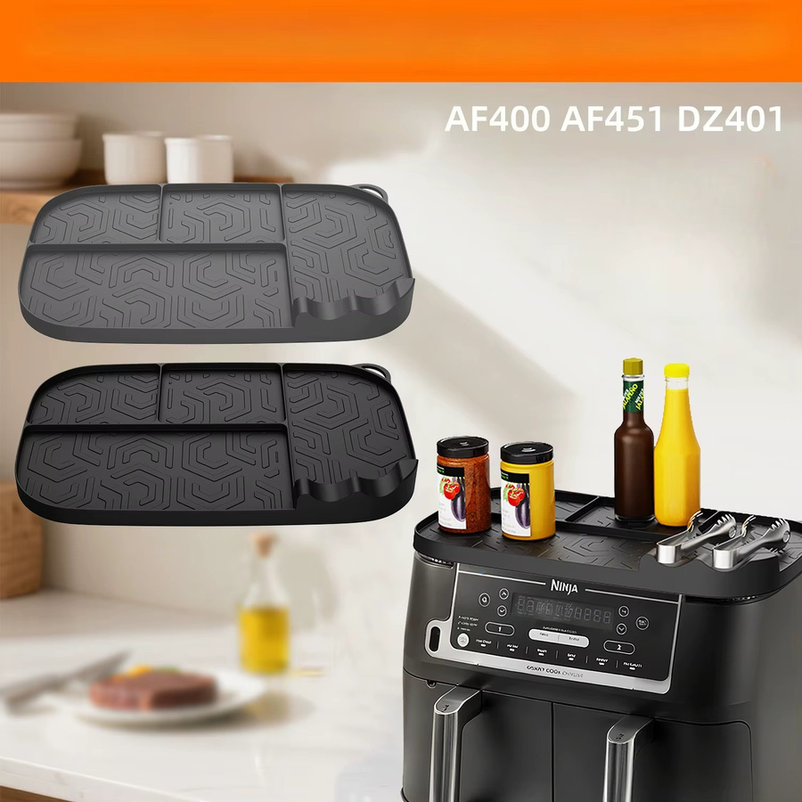 Multifunktionales Silikon-Aufbewahrungsregal für Ninja Air Fryer AF500 und AF400/AF451 in Grau und Schwarz - Bild 4