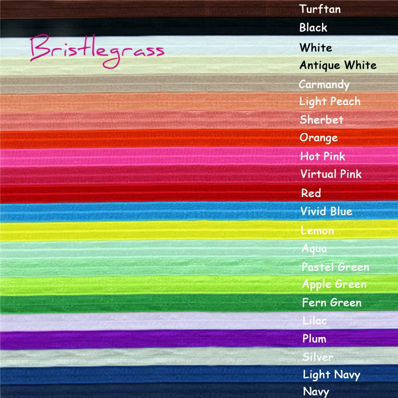 BRISTLEGRASS Glänzendes Spandex-Satinband als faltbares Gummiband für Haarbänder und Nähzubehör, Breite: 1,5 cm, Länge: 9,14 m - Bild 1