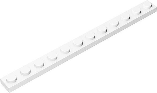 LEGO Bausteine Platte 1 x 12, 50-teiliges Set, Weiß - Bild 1