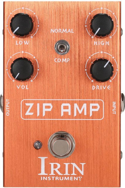 IRIN Overdrive-Gitarreneffektpedal mit Kippschalter für Normal- und Kompressionsmodus in Gold - Bild 1