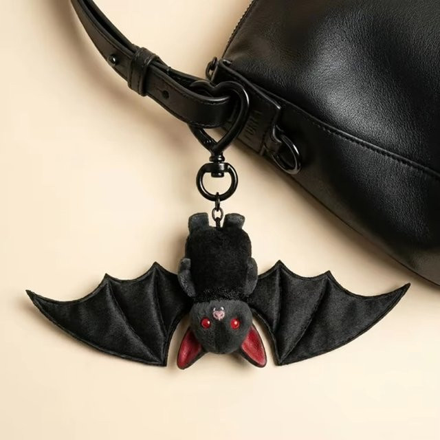 FTCY Schlüsselanhänger Plüsch-Fledermaus, schwarz, Unisex - Bild 1