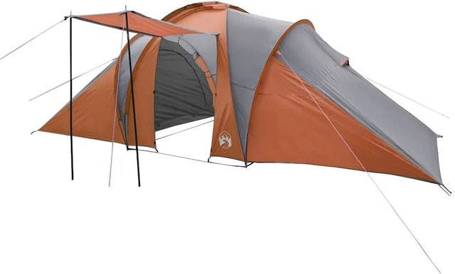 vidaXL Kuppel-Familienzelt für 6 Personen in Grau und Orange, wasserdicht, Artikelnummer 94345 - Bild 1