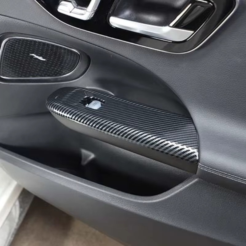 DUTRIEUX Fensterheber Schalter Abdeckung in Carbon Optik für Mercedes Benz C Klasse W206 2022-2026, Schwarz - Bild 4