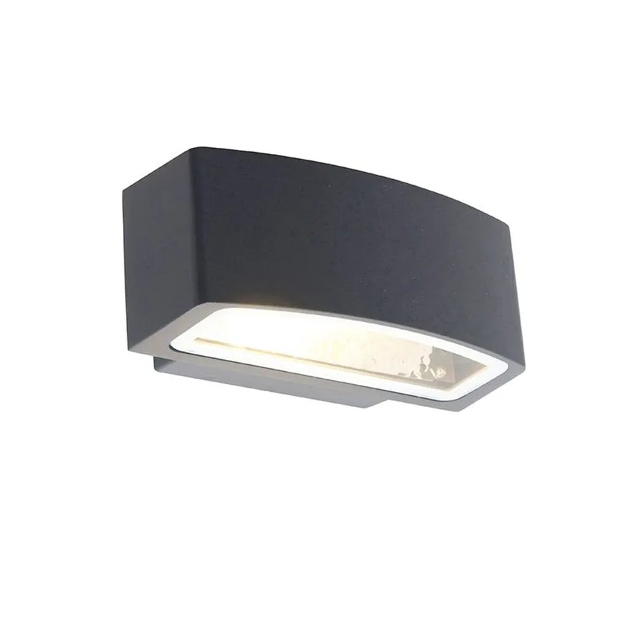 QAZQA Latina Moderne Außenwandleuchte aus Aluminiumguss in Graphit, IP44 LED Up-Down Wandlampe für Garten und Außenbereich, E27 dimmbar - Bild 2