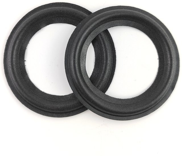 2er-Set Audio Lautsprecher Schaum Rand Reparatur Zubehör für 3 Zoll Lautsprecher, Schwarz, Durchmesser: 75 mm - Bild 1