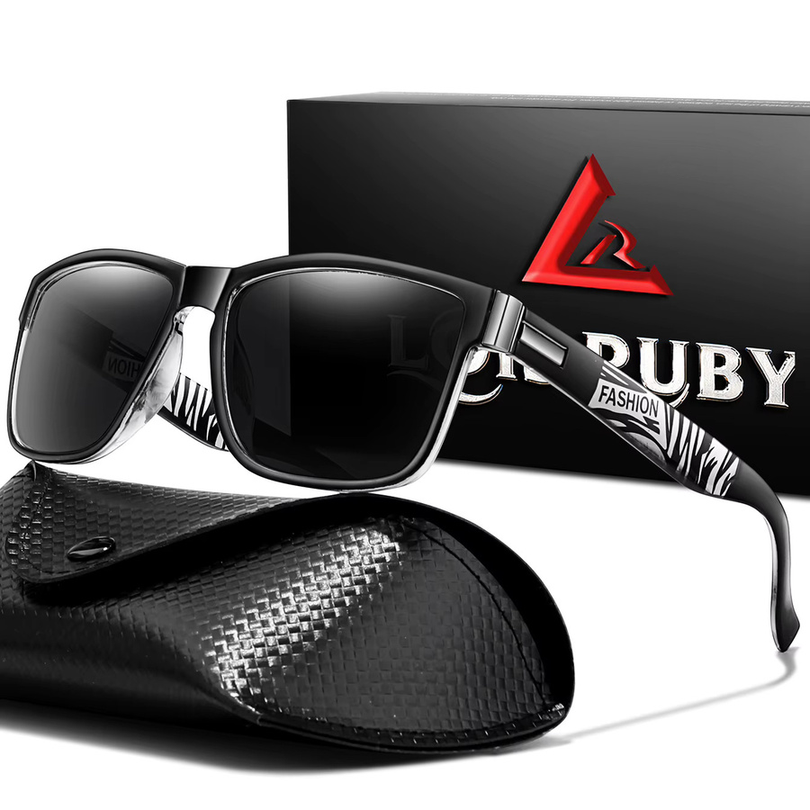 LOISRUBY Sonnenbrille, quadratisch, Vollrand, Kunststoff, Schwarz, Unisex - Bild 3