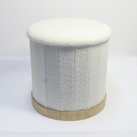 Better Home Sitzhocker mit Stauraum und Teddy-Bezug in Weiß, B/T/H: 42 x 42 x 43 cm