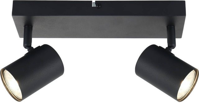 Pocoline Spot Thanina 2-flüglige Deckenleuchte aus Metall in Schwarz, GU10, B/H/T: 8 x 12 x 34 cm - Bild 1