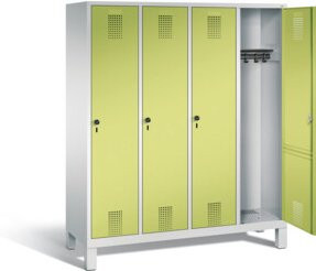 C+P Garderobenschrank Evolo mit Front in Viridingrün und Korpus in Lichtgrau, H x B x T: 185 x 159 x 50 cm - Bild 1