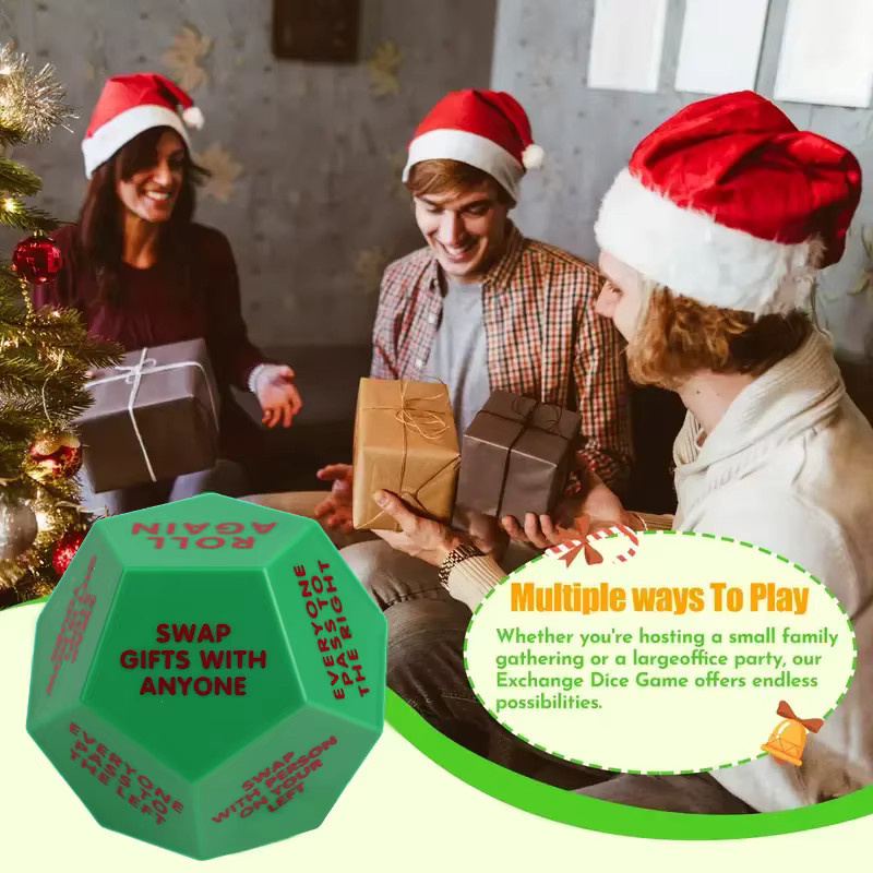 ZQNYCY Weihnachtsspiel Würfel, Familienspiel, 1/2 Stücke, 12-seitig - Bild 2