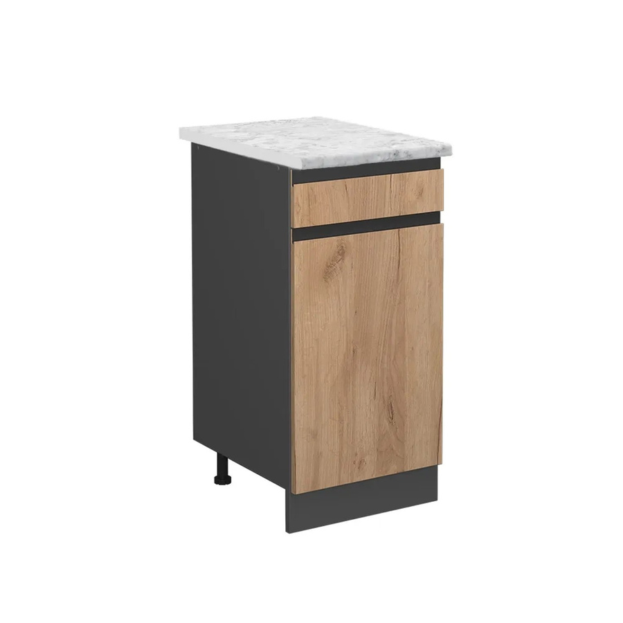 Vicco Küchenunterschrank R-Line Goldkraft Eiche/Anthrazit mit Schubladen und Türen B/T/H: 40,0 x 46,0 x 81,6 cm - Bild 2