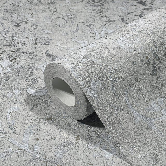 Marburg Vliestapete Betonoptik in Grau-Silber mit abstraktem Design, FSC-zertifiziert - Bild 1