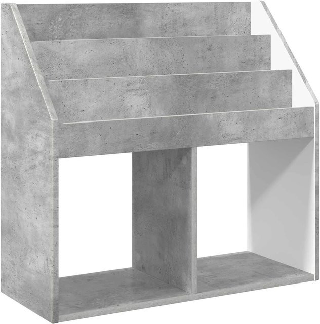 vidaXL Kinderregal in Betongrau aus Holzwerkstoff, B/T/H: 72,5 x 29,5 x 69 cm - Bild 1