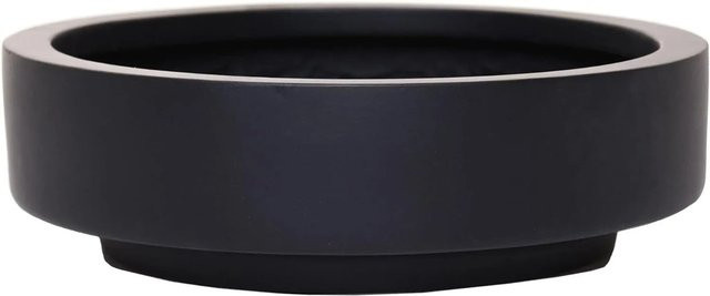 Vivanno Pflanzschale Escada Low in Anthrazit aus Fiberglas, B/T/H: 30 x 30 x 9 cm - Bild 1