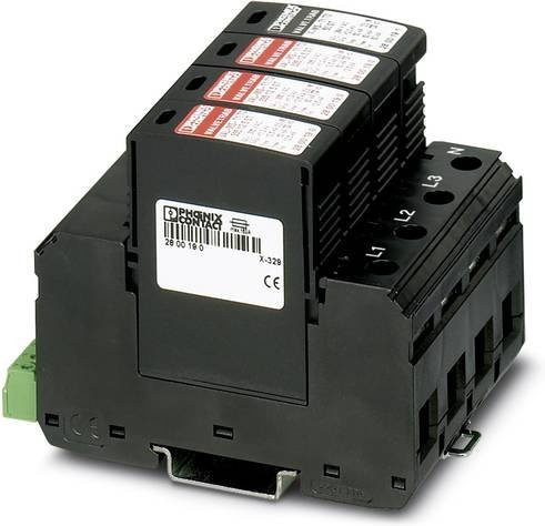 Phoenix Contact Überspannungsschutz-Ableiter VAL-MS-T1/T2 335/12.5/3+1-FM Schwarz für Verteilerschrank 12.5 kA - Bild 1
