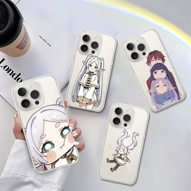 Anime F-Frieren Beyond Journey's End Handyhülle für iPhone 11 bis 17 Pro Max mit transparenter Rückseite - Bild 1