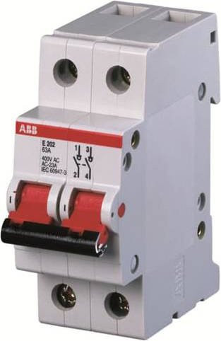 ABB E202/63G Lasttrennschalter 2polig grau 2CDE282001R1063 - Bild 1