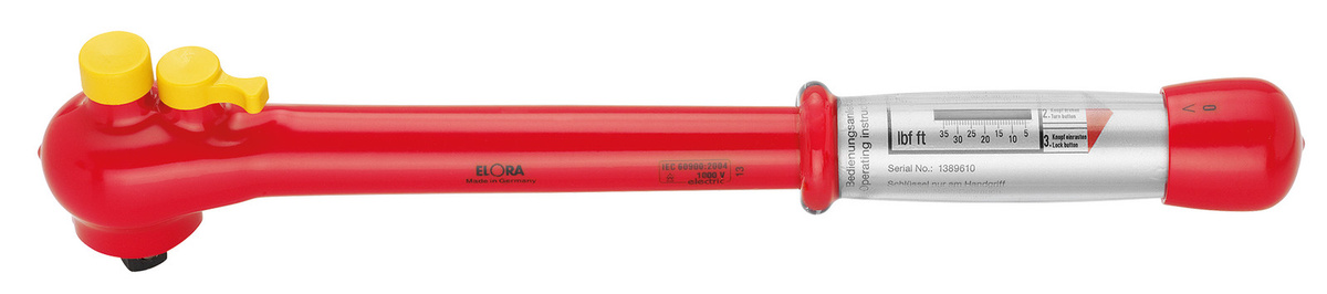 Elora VDE-Drehmomentschlüssel ELORA-990 in Rot, 5-50 Nm, 1/2 Zoll - Bild 1