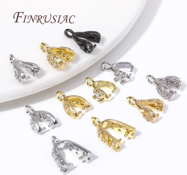 FINRUSIAC Klemmring-Anhängerclip, 18K vergoldet, Micro-Pavé-CZ - Bild 1