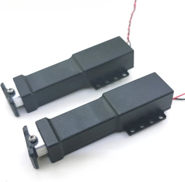Tamiya Elektro-Stützfüße, Metall, 1:14, Schwarz - Bild 1